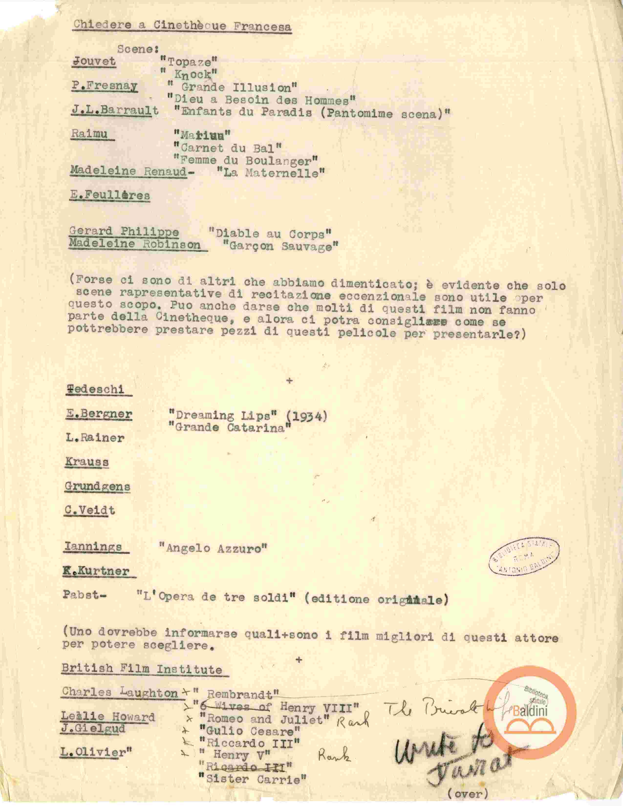 Piano di lavoro dal 26 agosto al 1 settembre