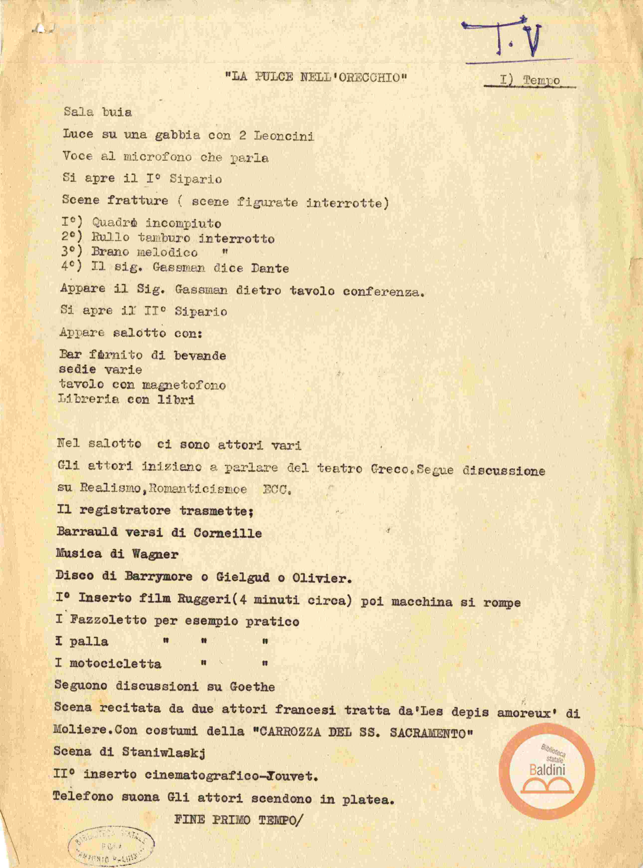 Piano di lavoro dal 26 agosto al 1 settembre