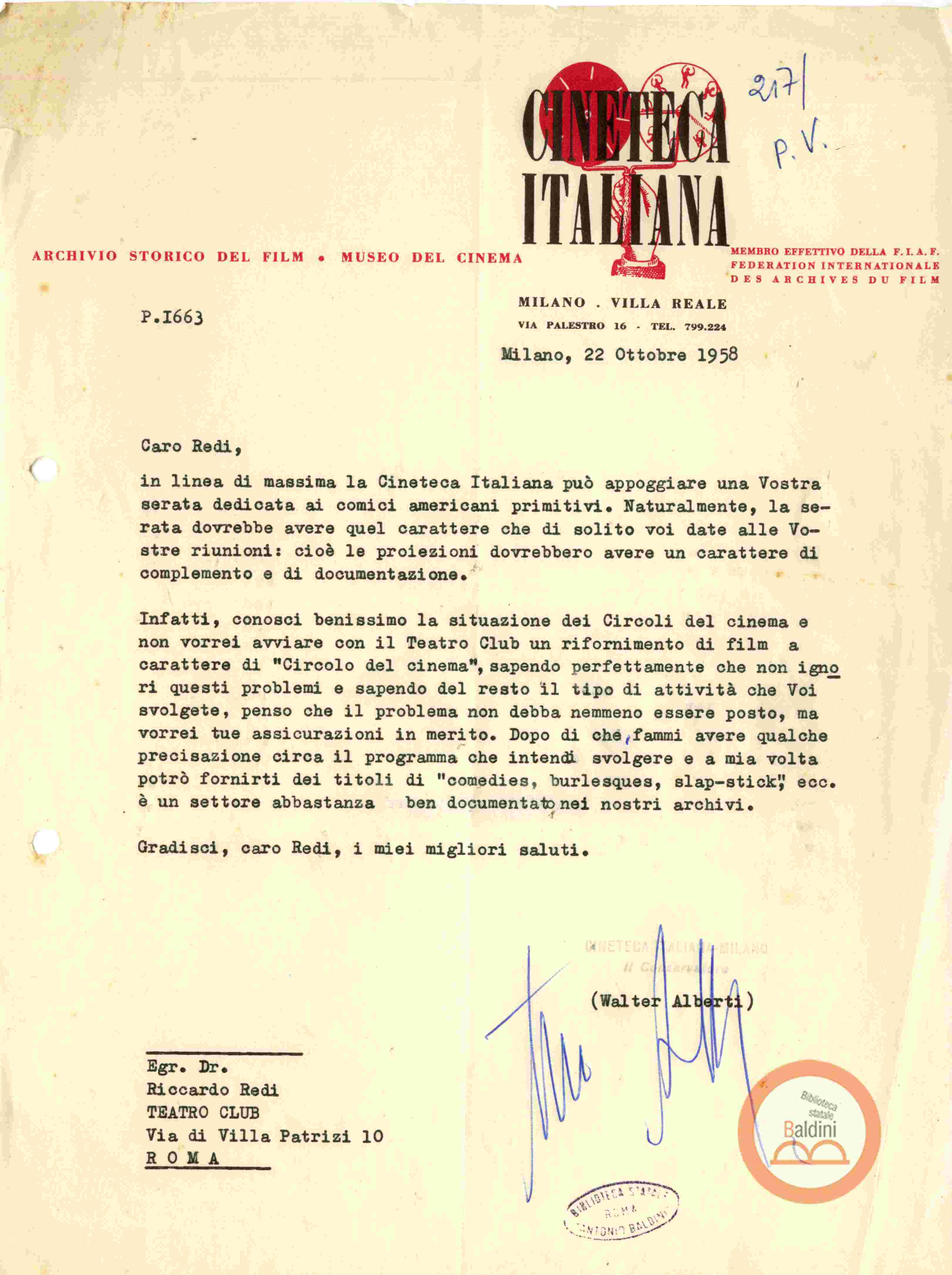 Inc. "in risposta alla vostra ultima del 13 dicembre…"