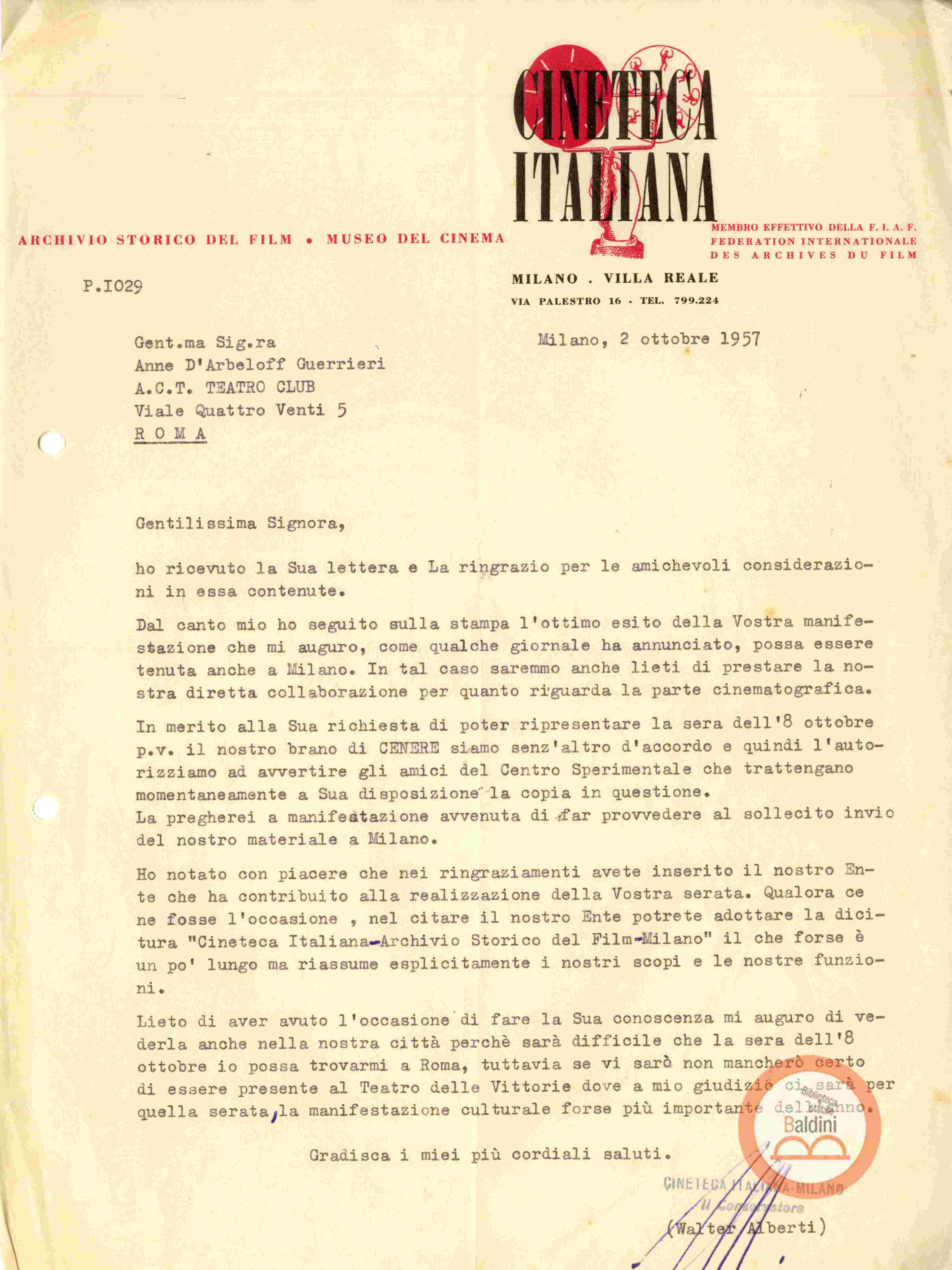 Inc. "in risposta alla vostra ultima del 13 dicembre…"