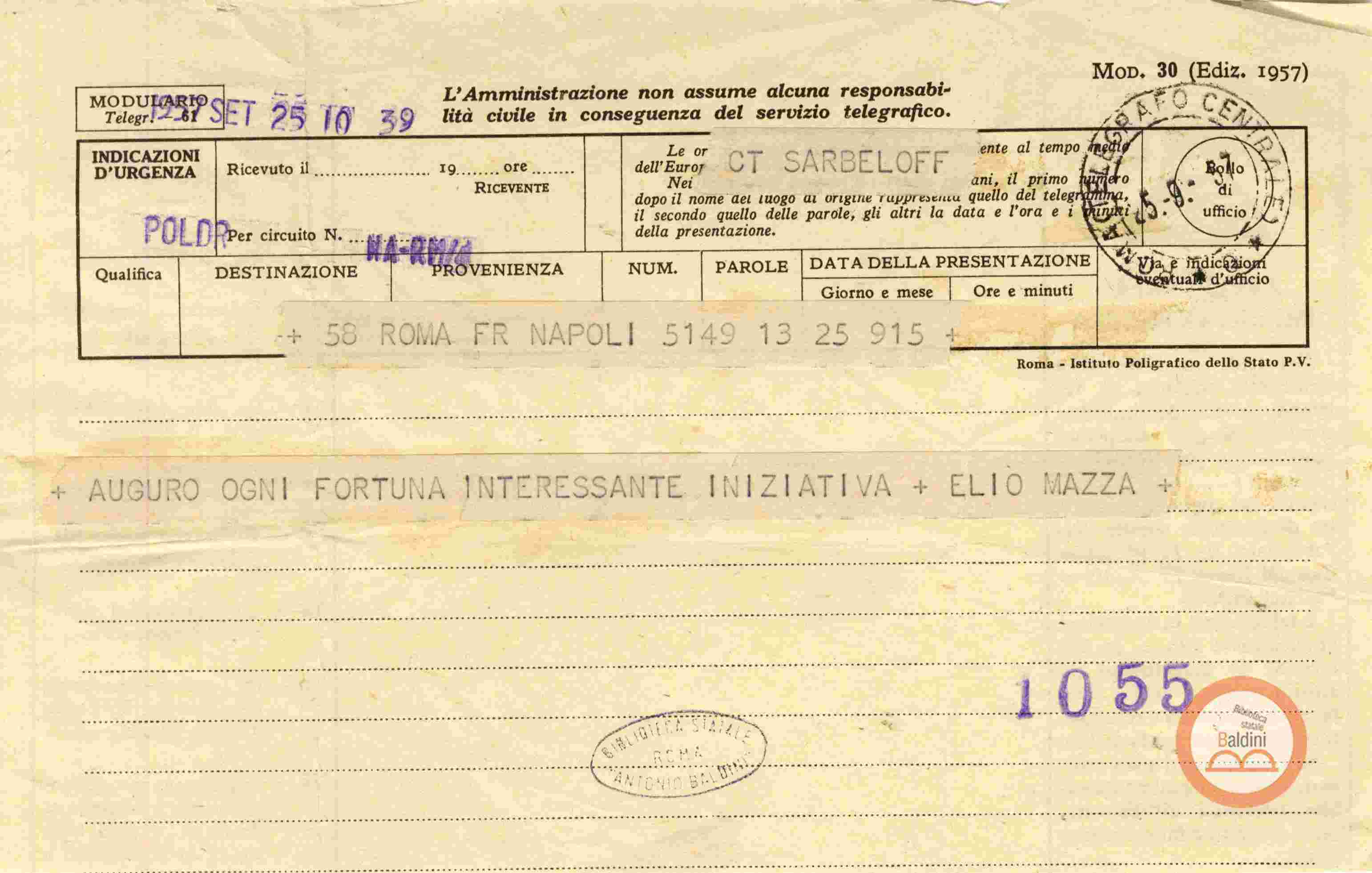 Inc. "in risposta alla vostra ultima del 13 dicembre…"