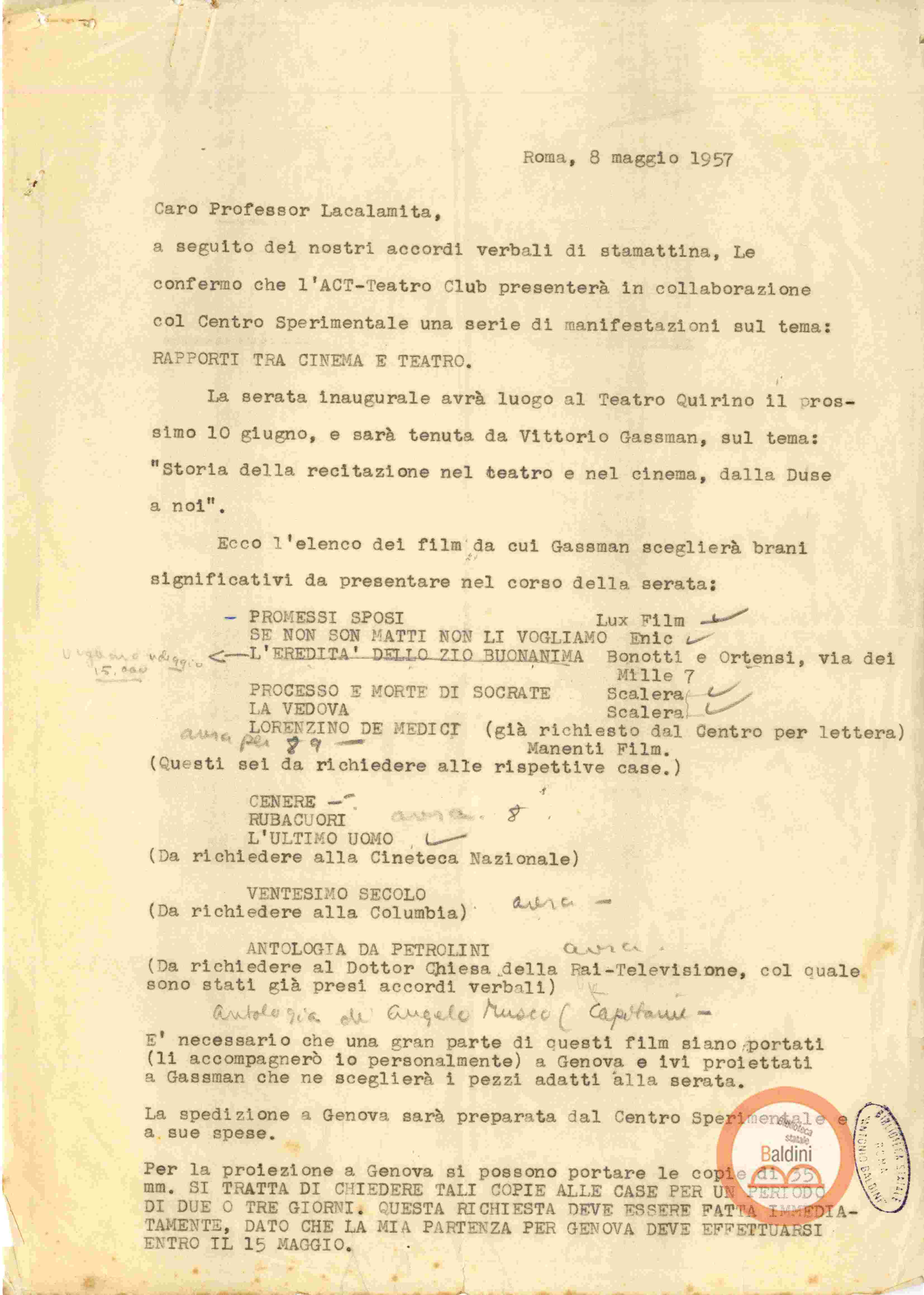 Inc. "in risposta alla vostra ultima del 13 dicembre…"