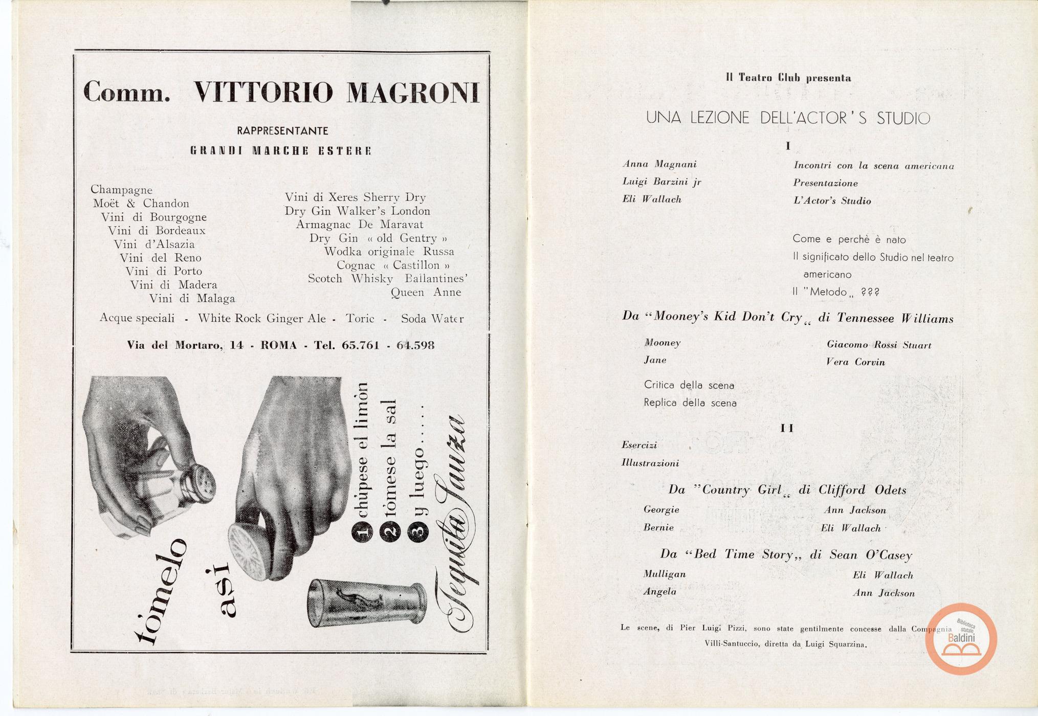 "Una lezione dell'Actor's Studio. Conferenza-spettacolo di Eli Wallach e Anne Jackson"