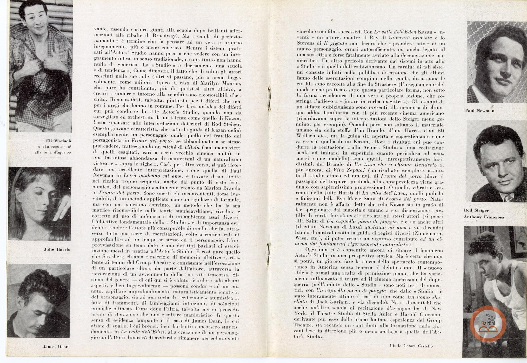 "Una lezione dell'Actor's Studio. Conferenza-spettacolo di Eli Wallach e Anne Jackson"