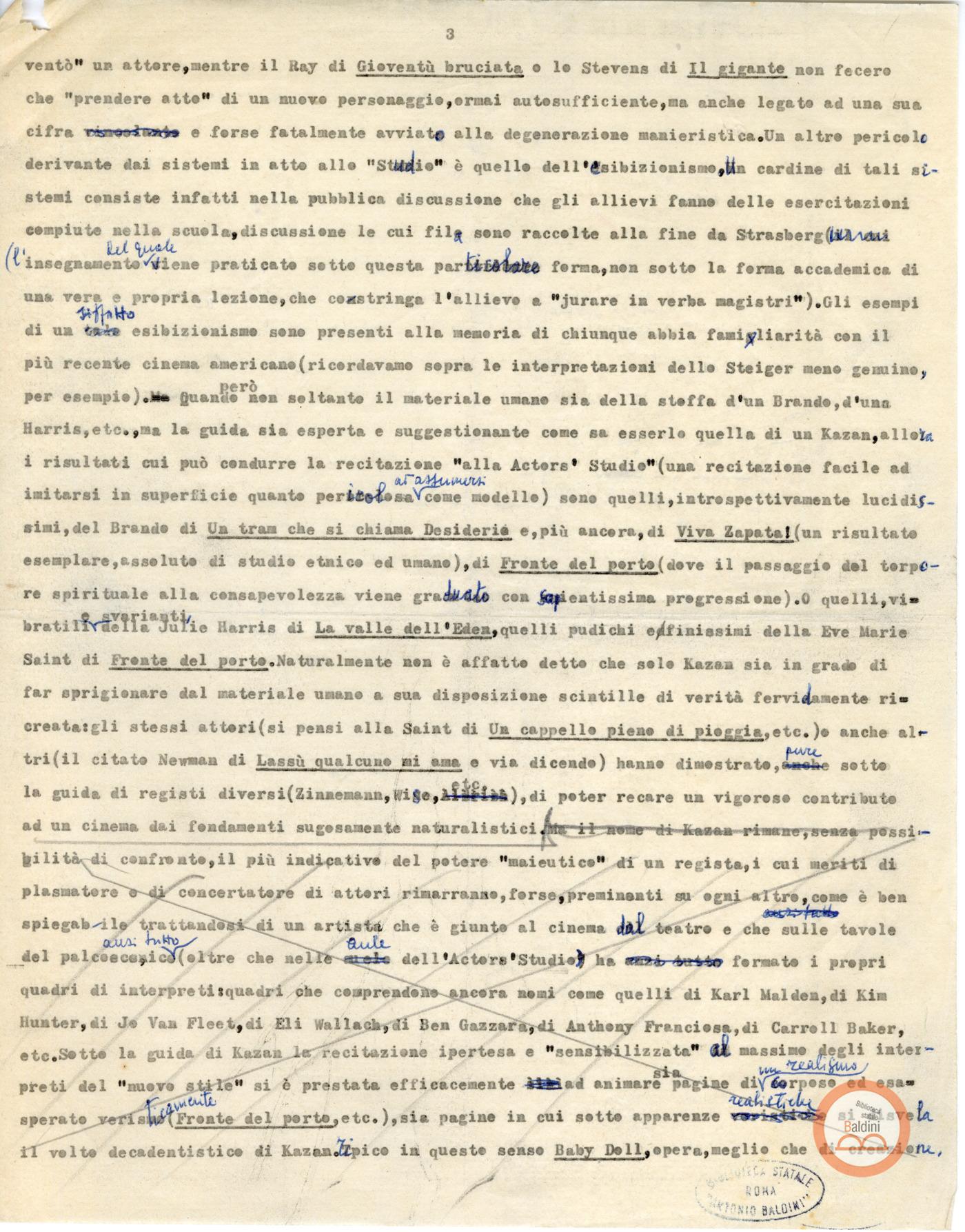 Il Teatro Club presenta Una lezione dell'Actor's Studio