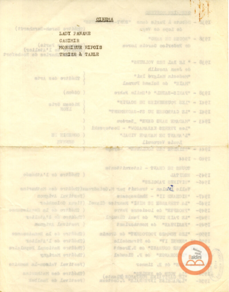 Programma radiofonico Serata con Germaine Montero