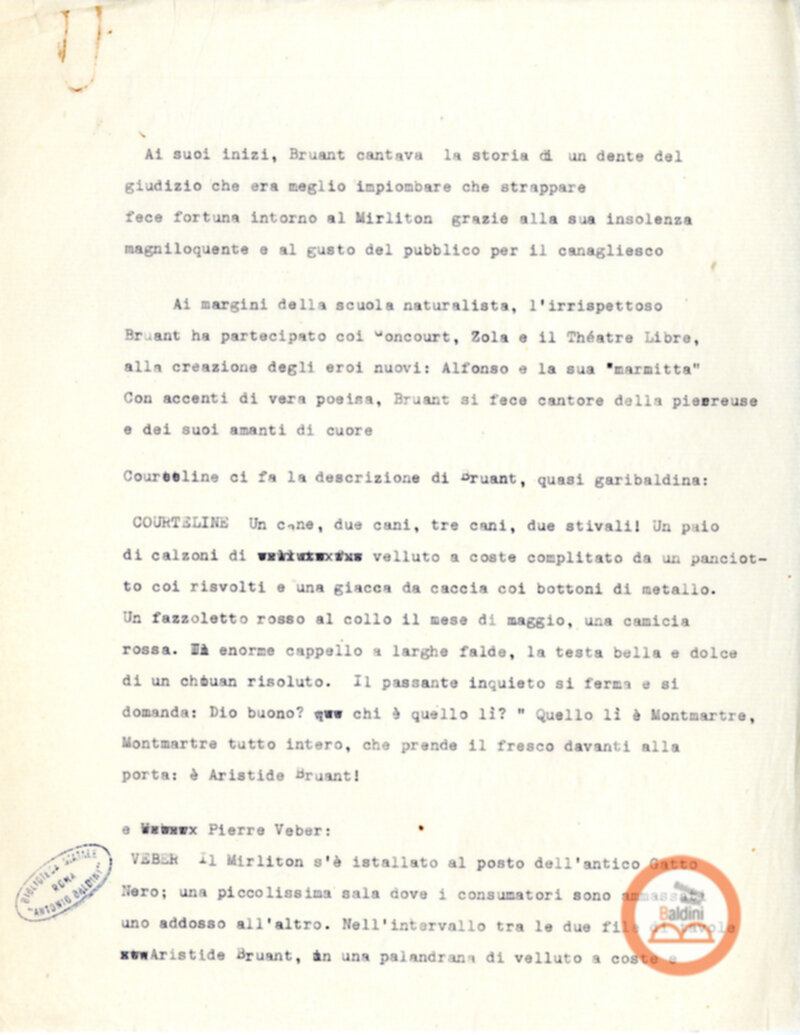 Programma radiofonico Serata con Germaine Montero