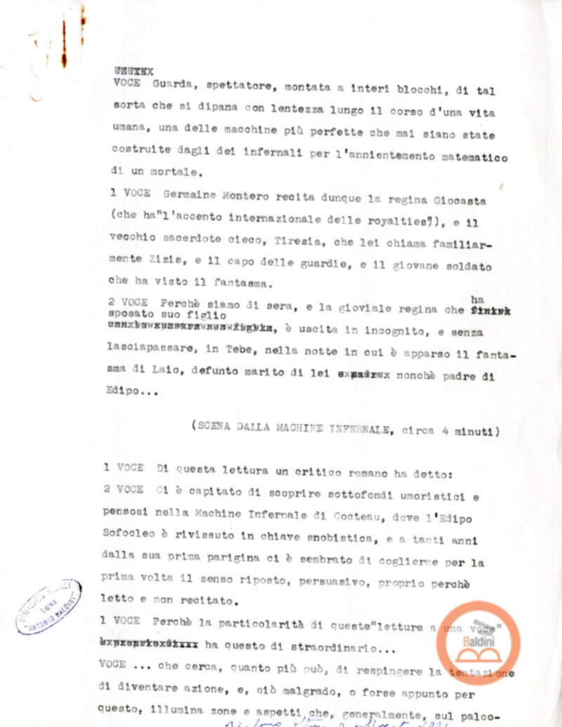 Programma radiofonico Serata con Germaine Montero