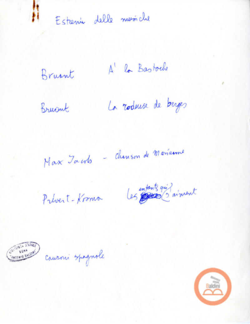 Programma radiofonico Serata con Germaine Montero