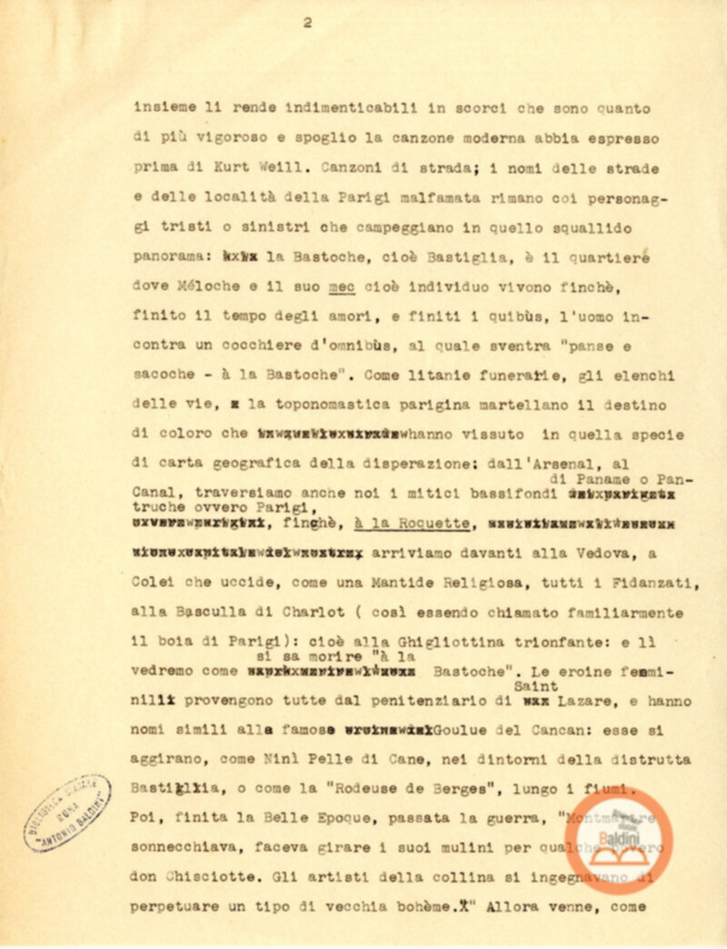 Programma radiofonico Serata con Germaine Montero