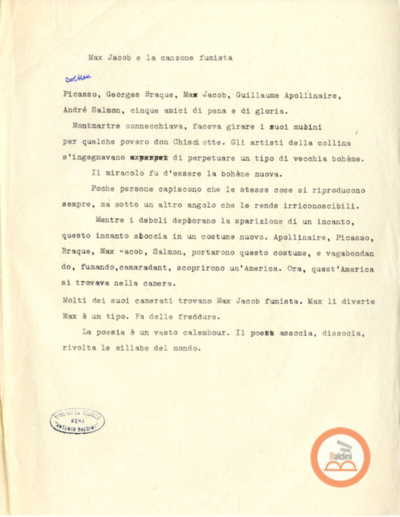 Programma radiofonico Serata con Germaine Montero