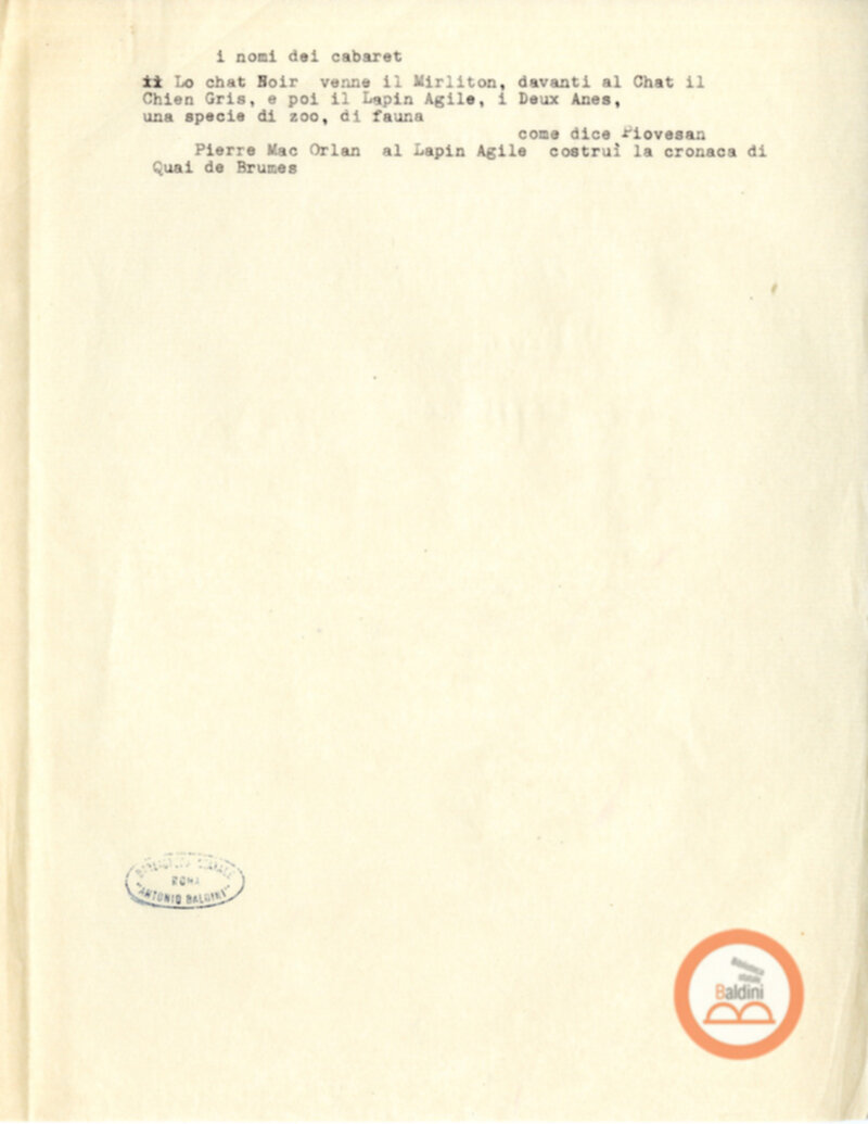 Programma radiofonico Serata con Germaine Montero