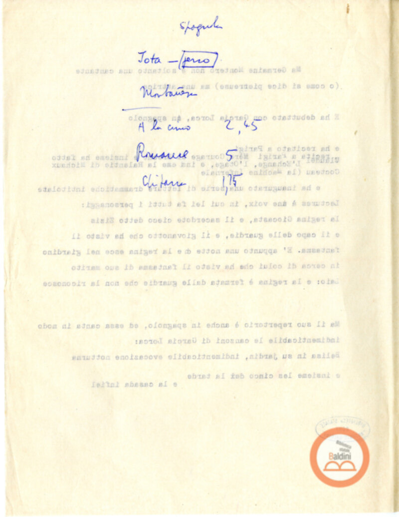 Programma radiofonico Serata con Germaine Montero