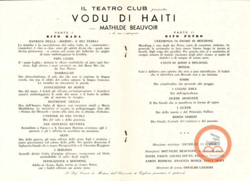 Vudu di Haiti al Teatro La Perla