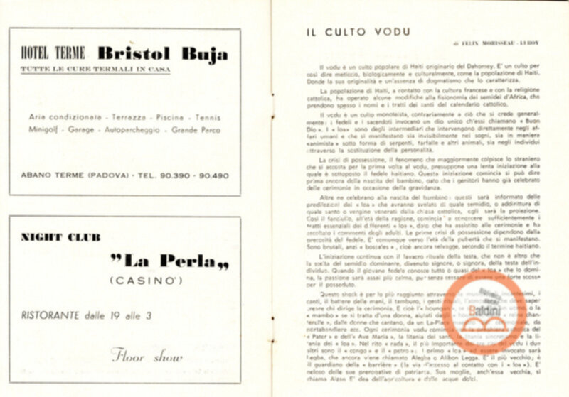 Vudu di Haiti al Teatro La Perla