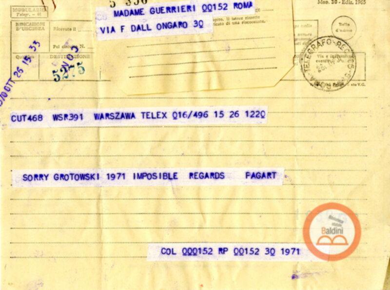 Corrispondenza con l'agenzia artistica polacca Pagart