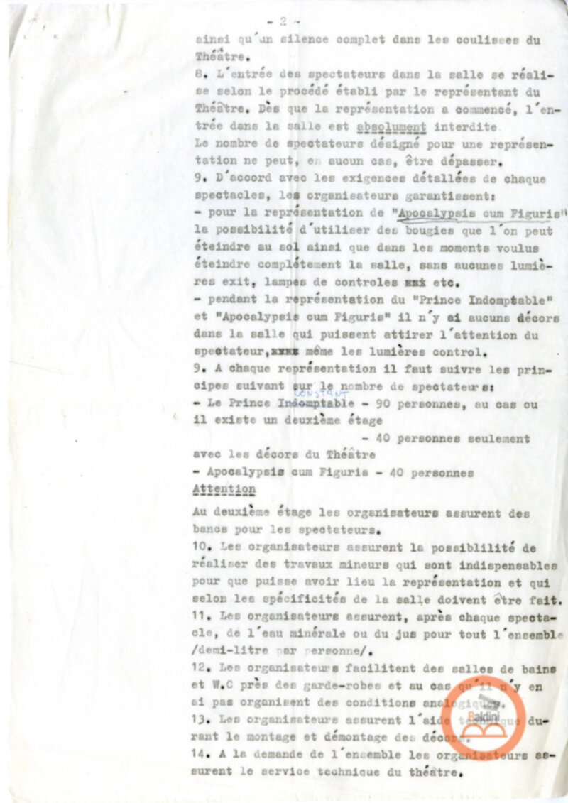 Teatro Laboratotio di Varsavia - appunti