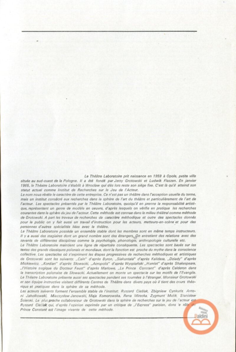 Teatr laboratorium Wroclaw