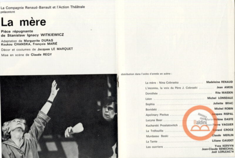 Spettacolo "Le Mère" - Compagnia Renaud-Barrault
