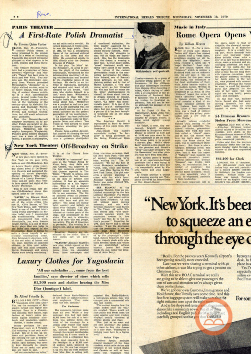 Spettacolo "Le Mère" - Compagnia Renaud-Barrault