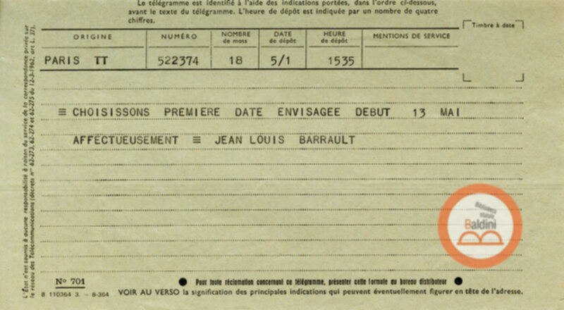 Premio Roma '70 - Compagnia Renaud-Barrault