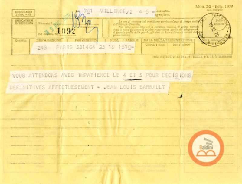 Premio Roma '70 - Compagnia Renaud-Barrault