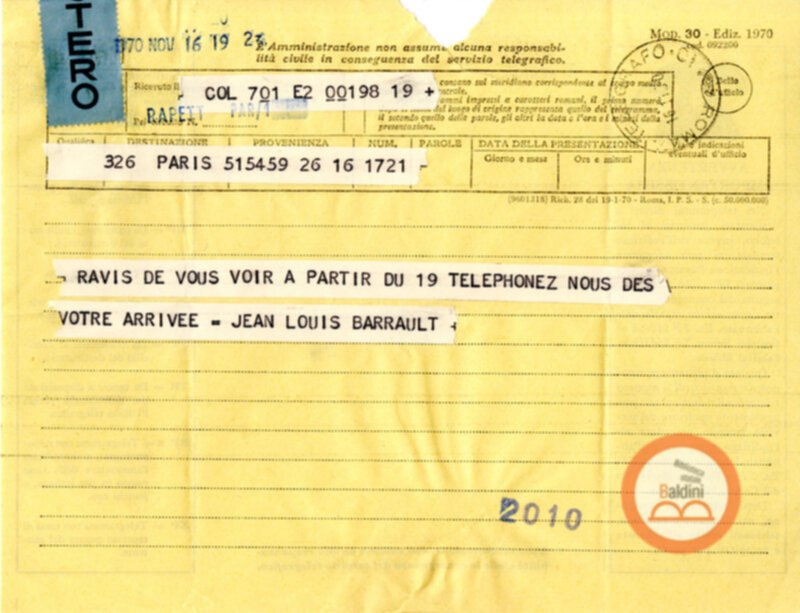 Premio Roma '70 - Compagnia Renaud-Barrault