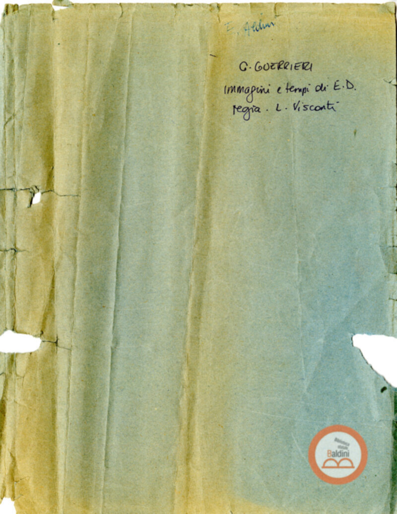 Eleonora Duse e il suo tempo - copione spettacolo