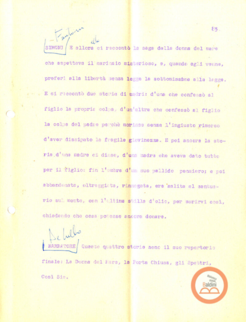 Eleonora Duse e il suo tempo - copione spettacolo