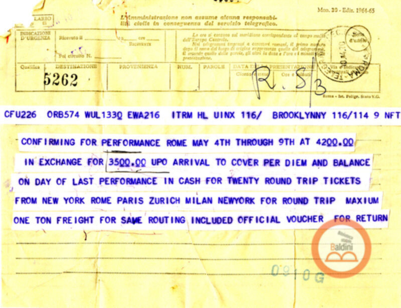 Premio Roma '70 - corrispondenza