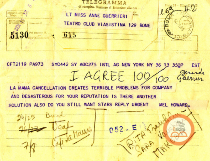 Premio Roma '70 - corrispondenza