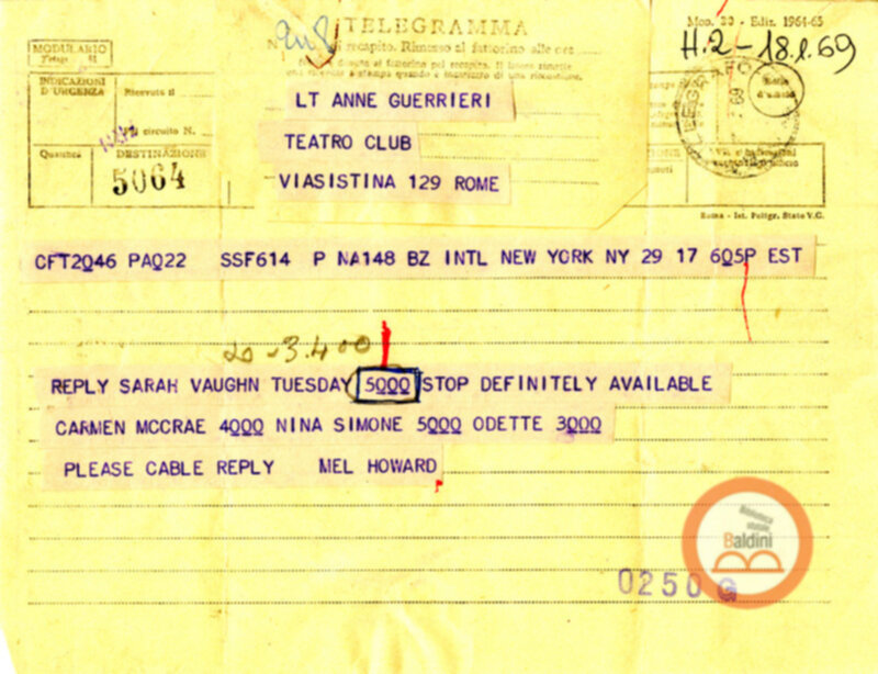 Premio Roma '70 - corrispondenza