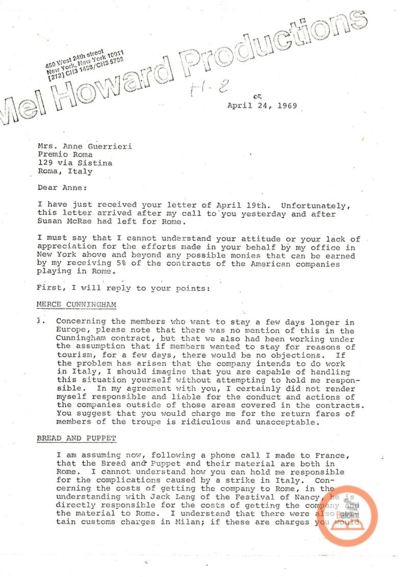 Premio Roma '70 - corrispondenza