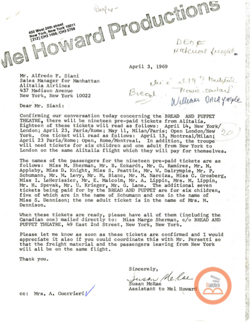 Premio Roma '70 - corrispondenza