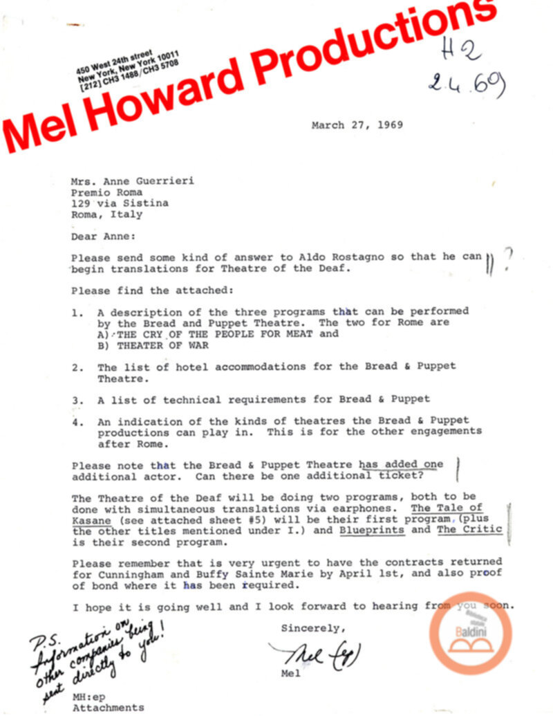 Premio Roma '70 - corrispondenza