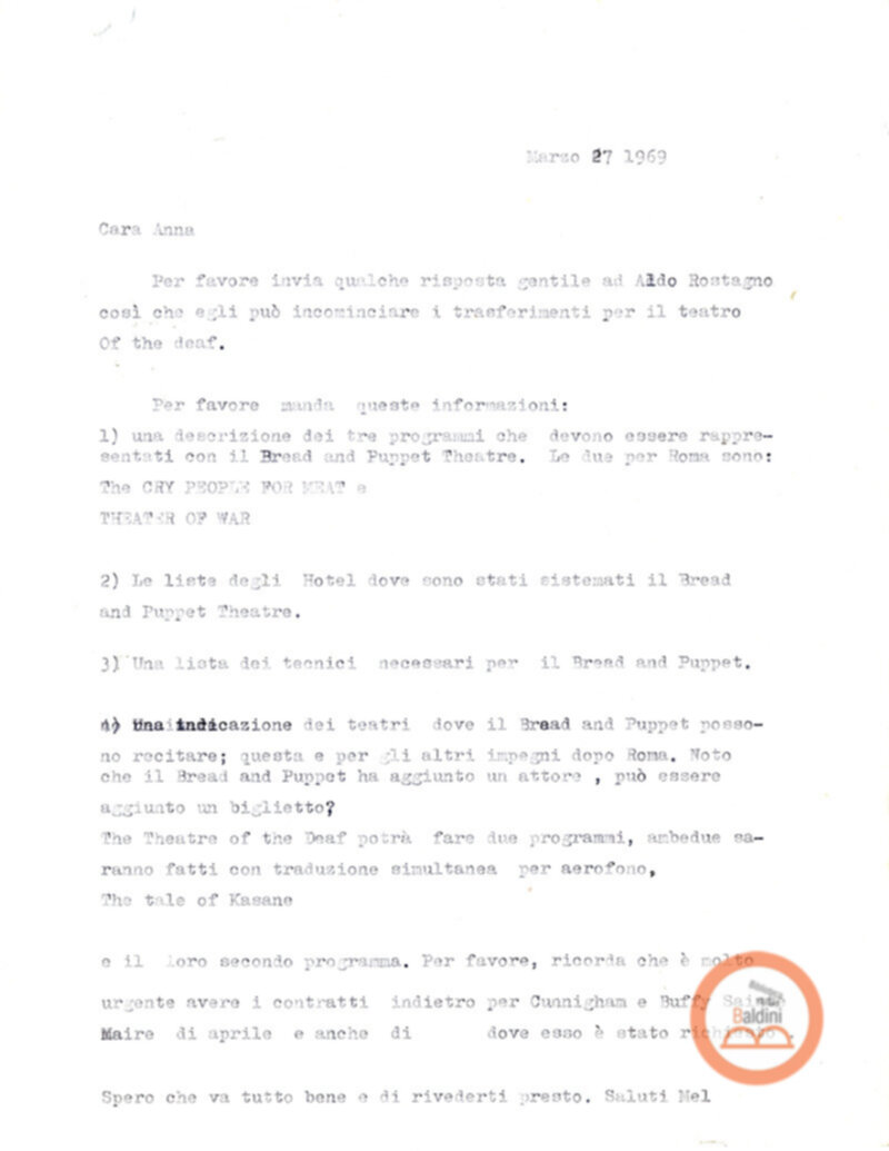 Premio Roma '70 - corrispondenza