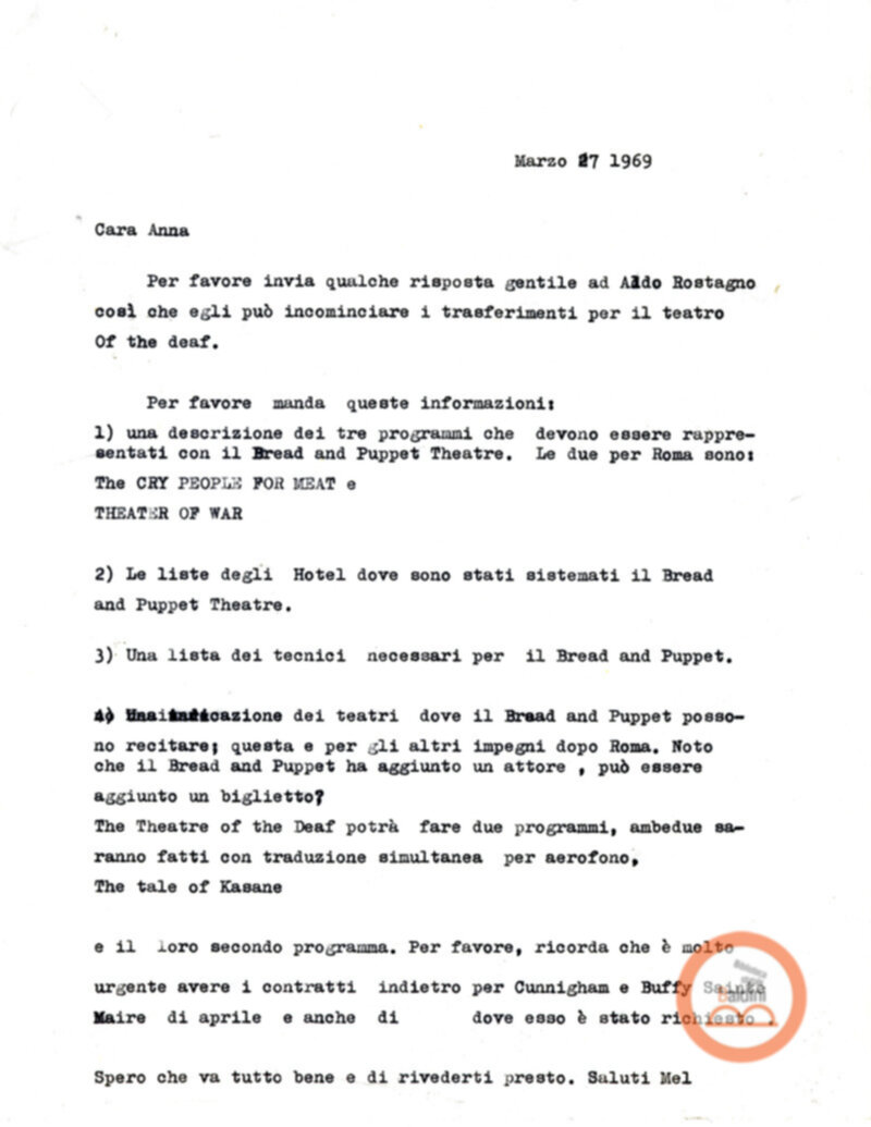 Premio Roma '70 - corrispondenza