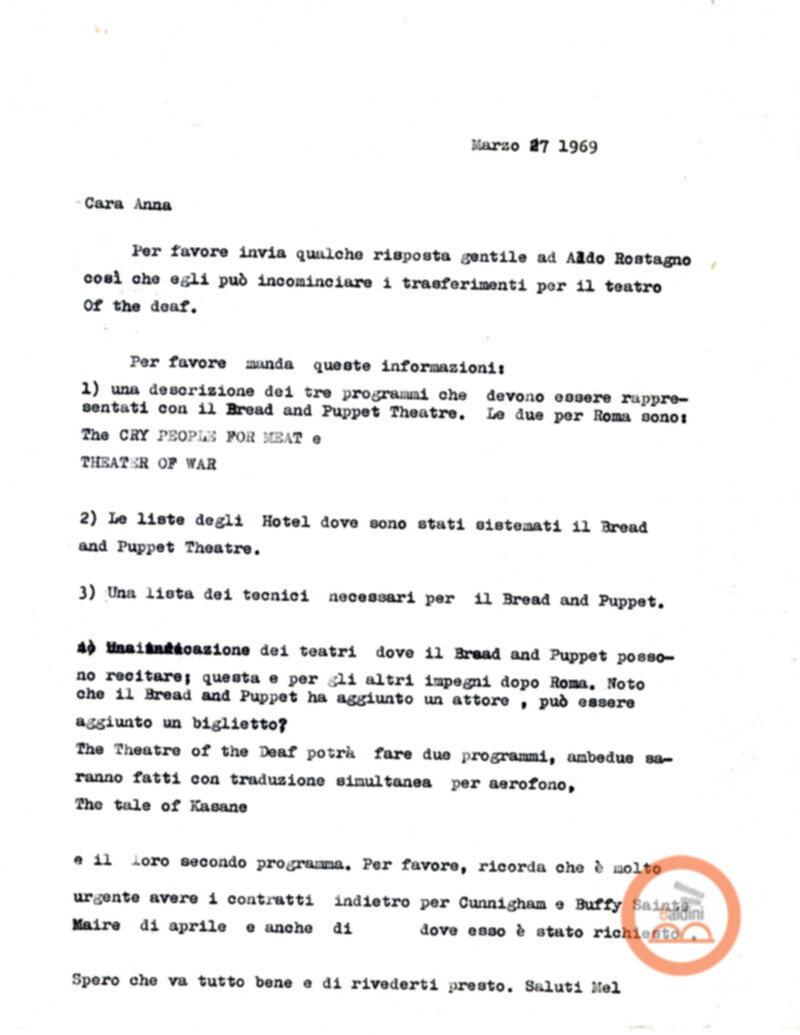 Premio Roma '70 - corrispondenza