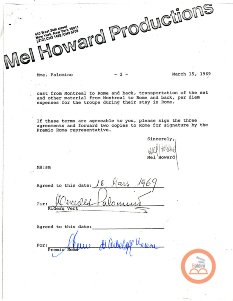 Premio Roma '70 - corrispondenza