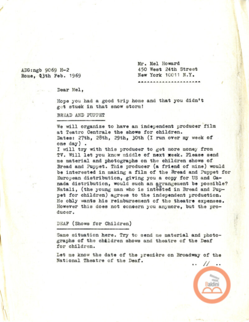 Premio Roma '70 - corrispondenza