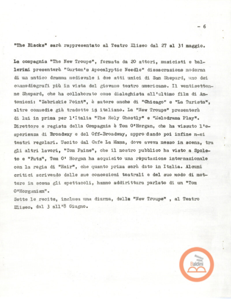 Premio Roma '70 - presentazione