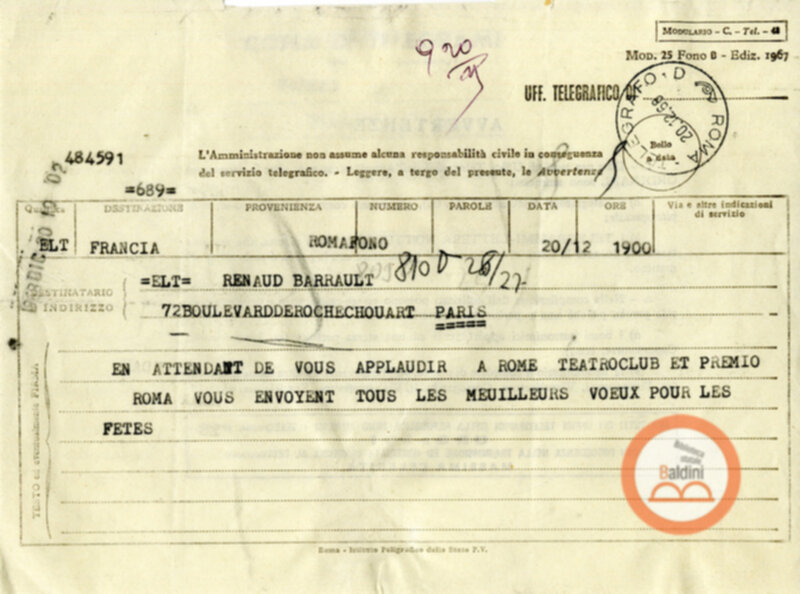 Premio Roma '70 - corrispondenza