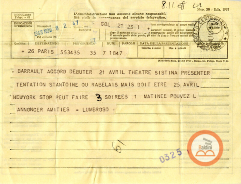 Premio Roma '70 - corrispondenza