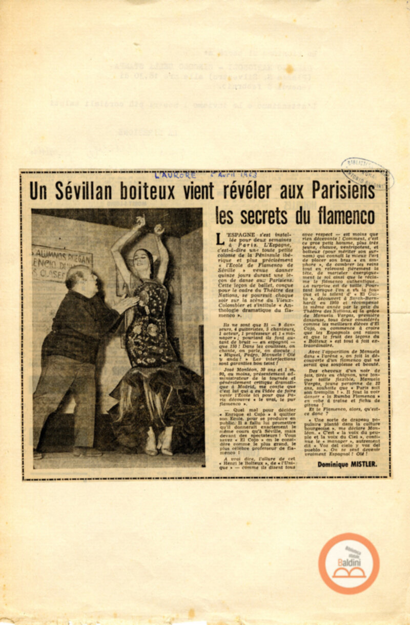 Antologia drammatica del Flamenco. Ritagli stampa