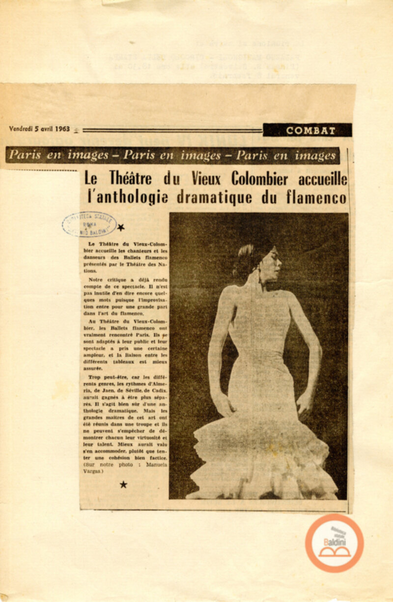 Antologia drammatica del Flamenco. Ritagli stampa