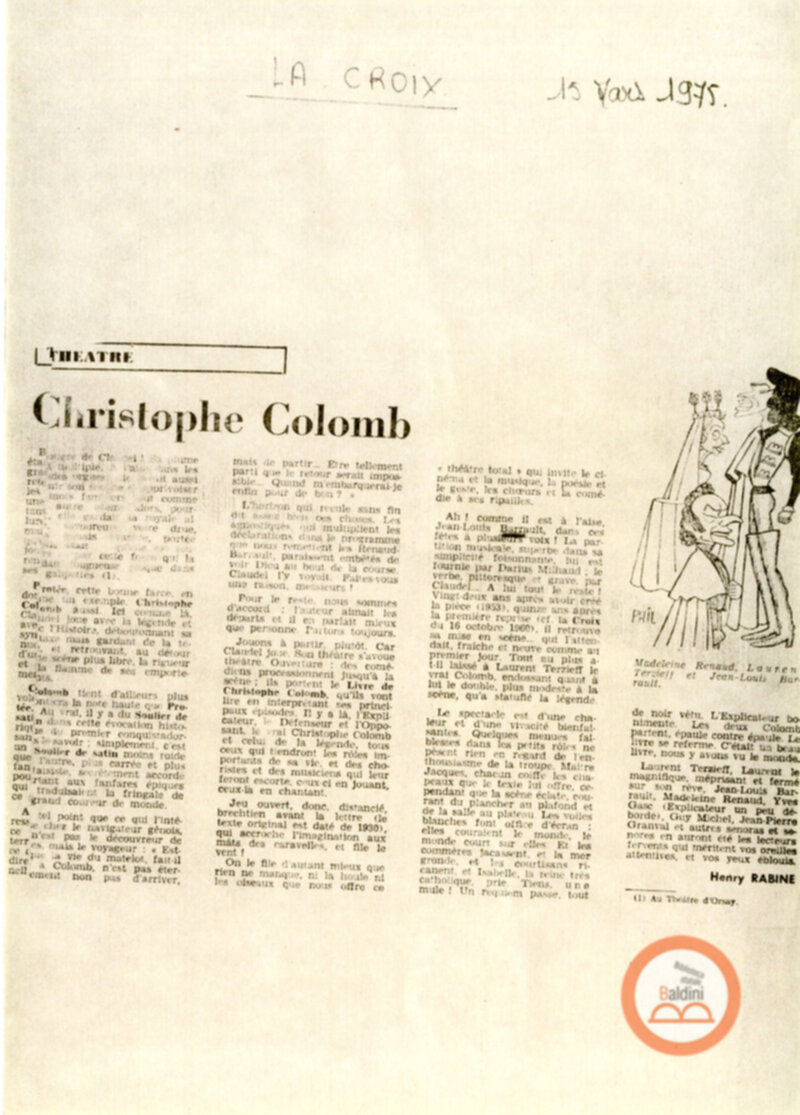 Christophe Colomb - rassegna stampa