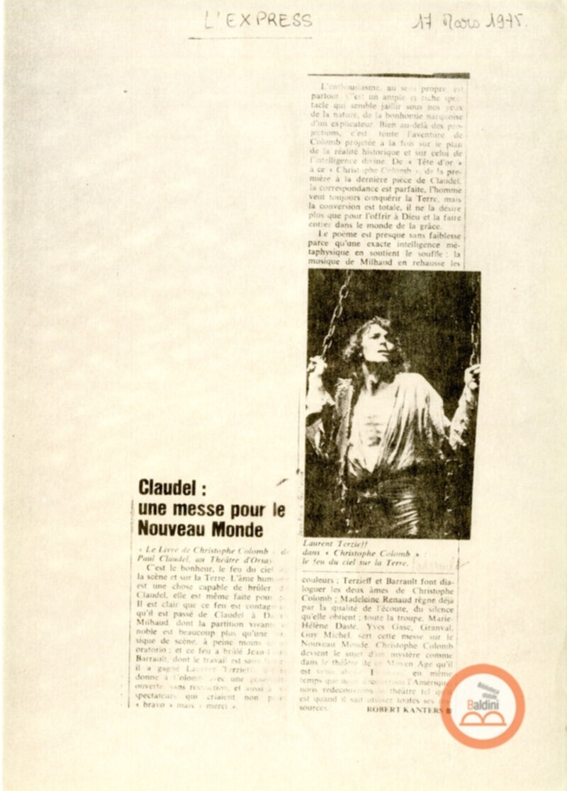 Christophe Colomb - rassegna stampa