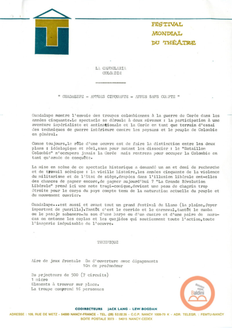 Lettera di Patrick Sommier