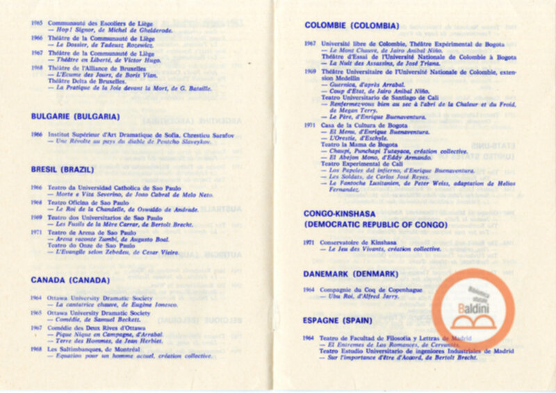 IX Festival Mondial du Théâtre