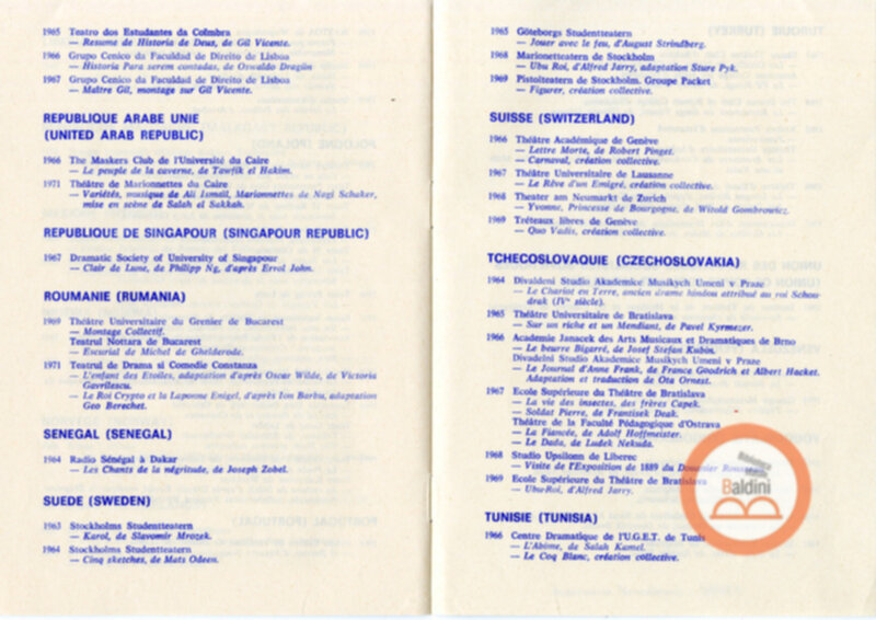 IX Festival Mondial du Théâtre